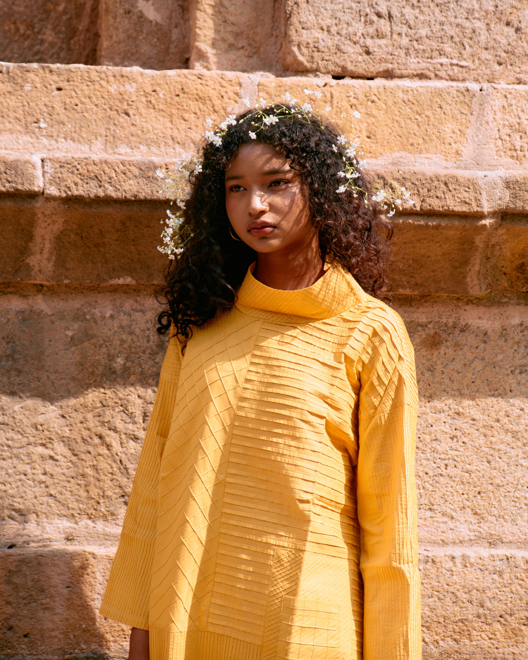 Pin Tuck Mustard Full Set