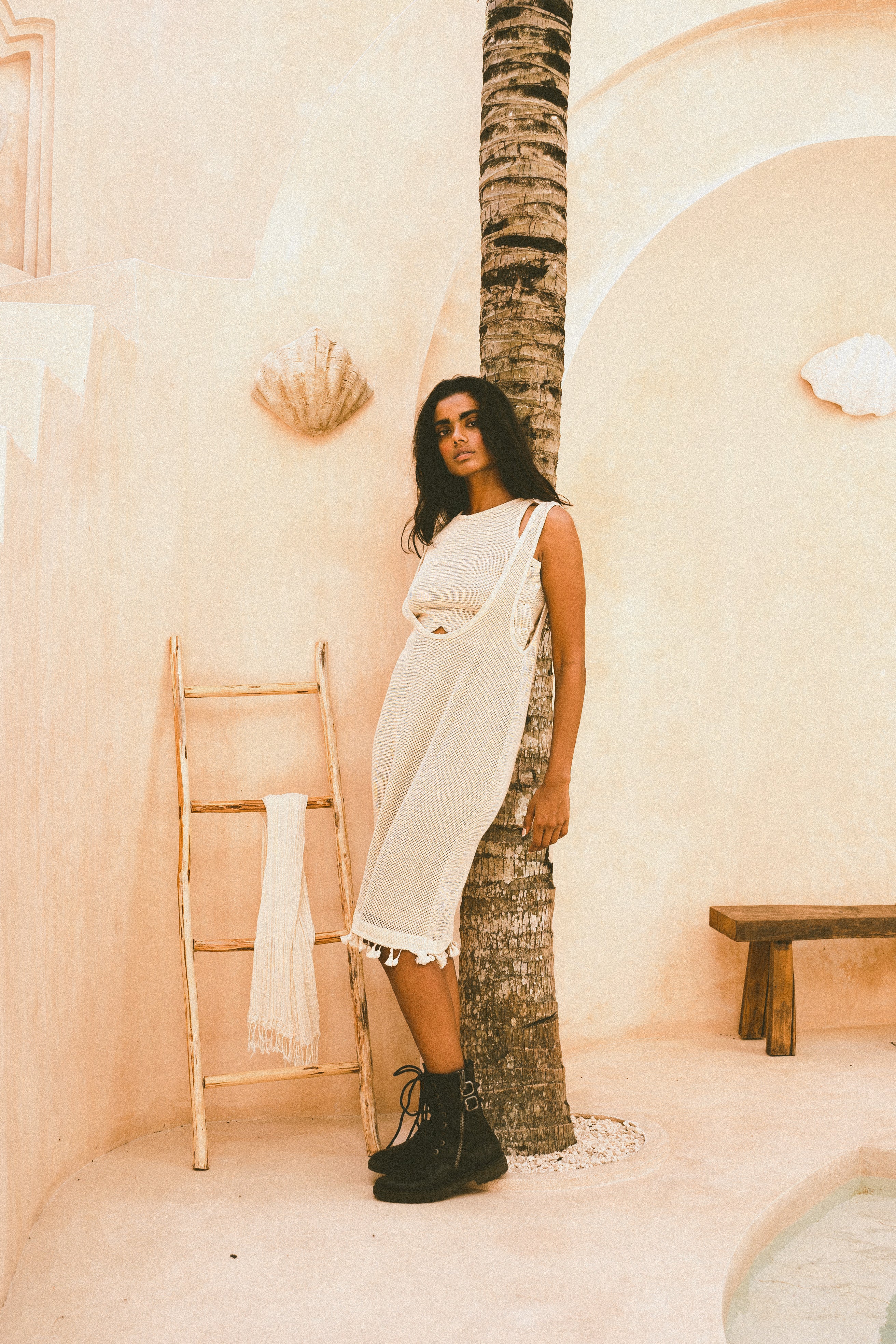 Mesh Cotton Dress
