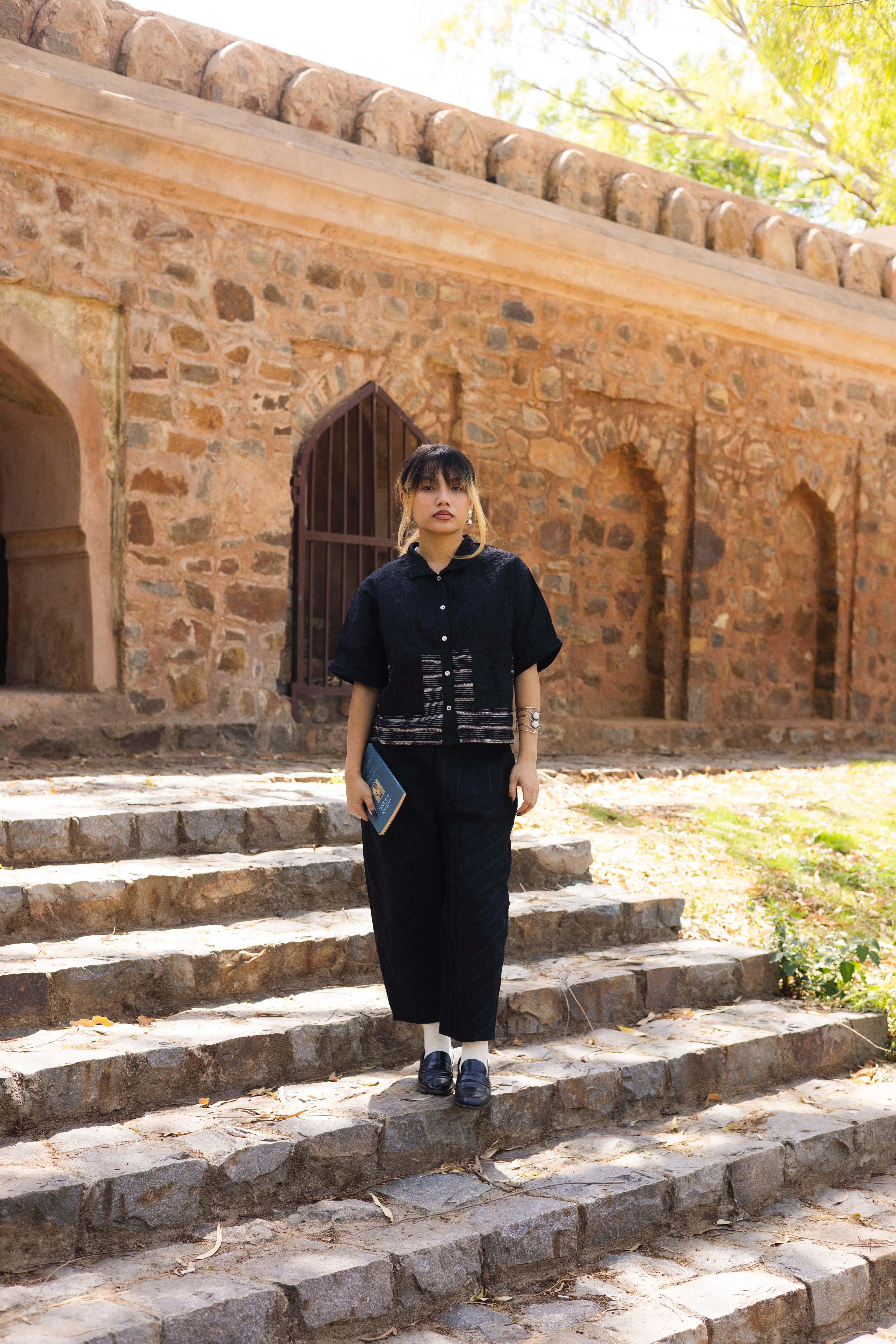 Kyoto Summer Shirt and Trouser Black