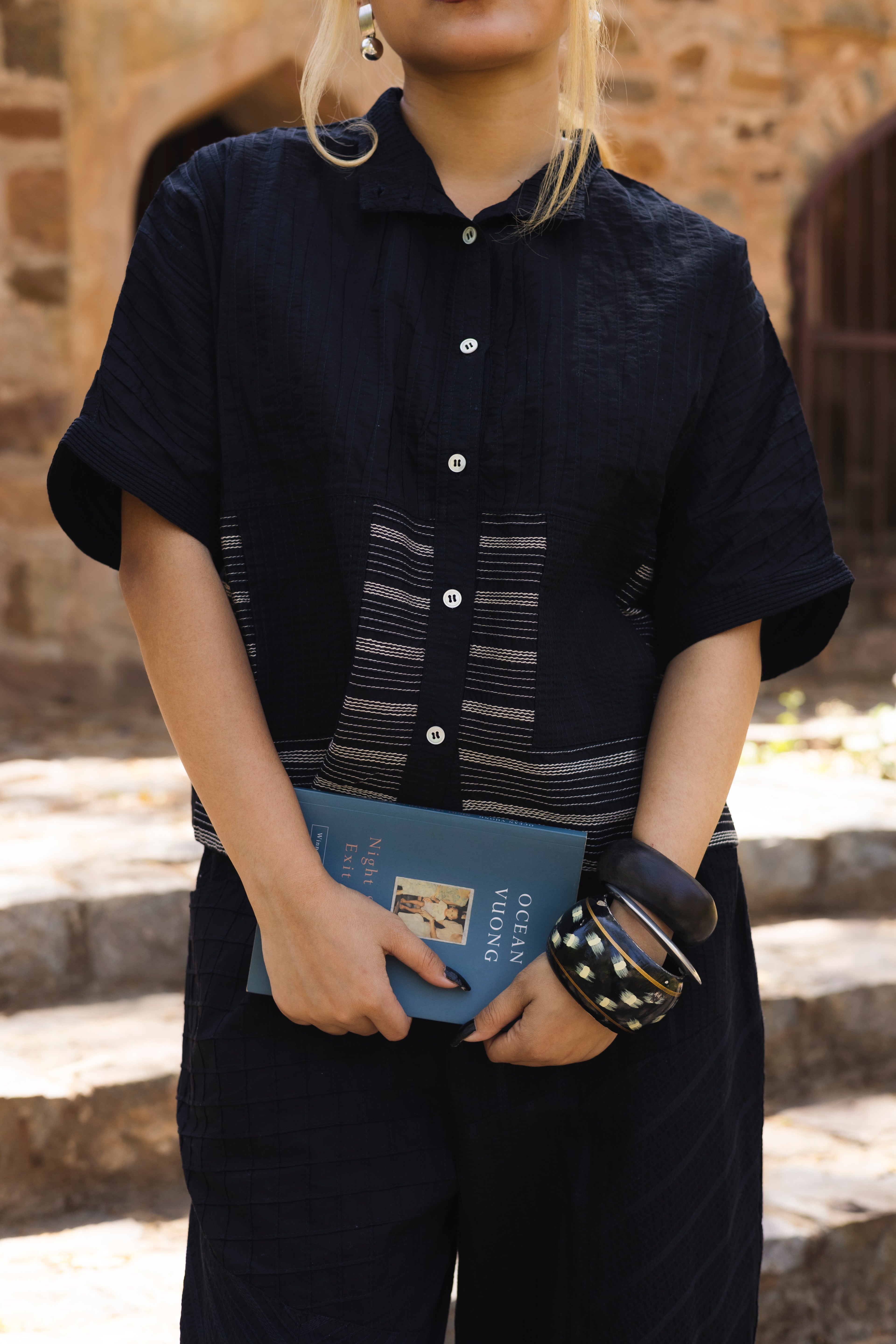 Kyoto Summer Shirt and Trouser Black