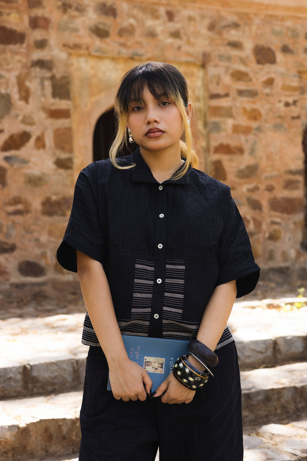 Kyoto Summer Shirt and Trouser Black