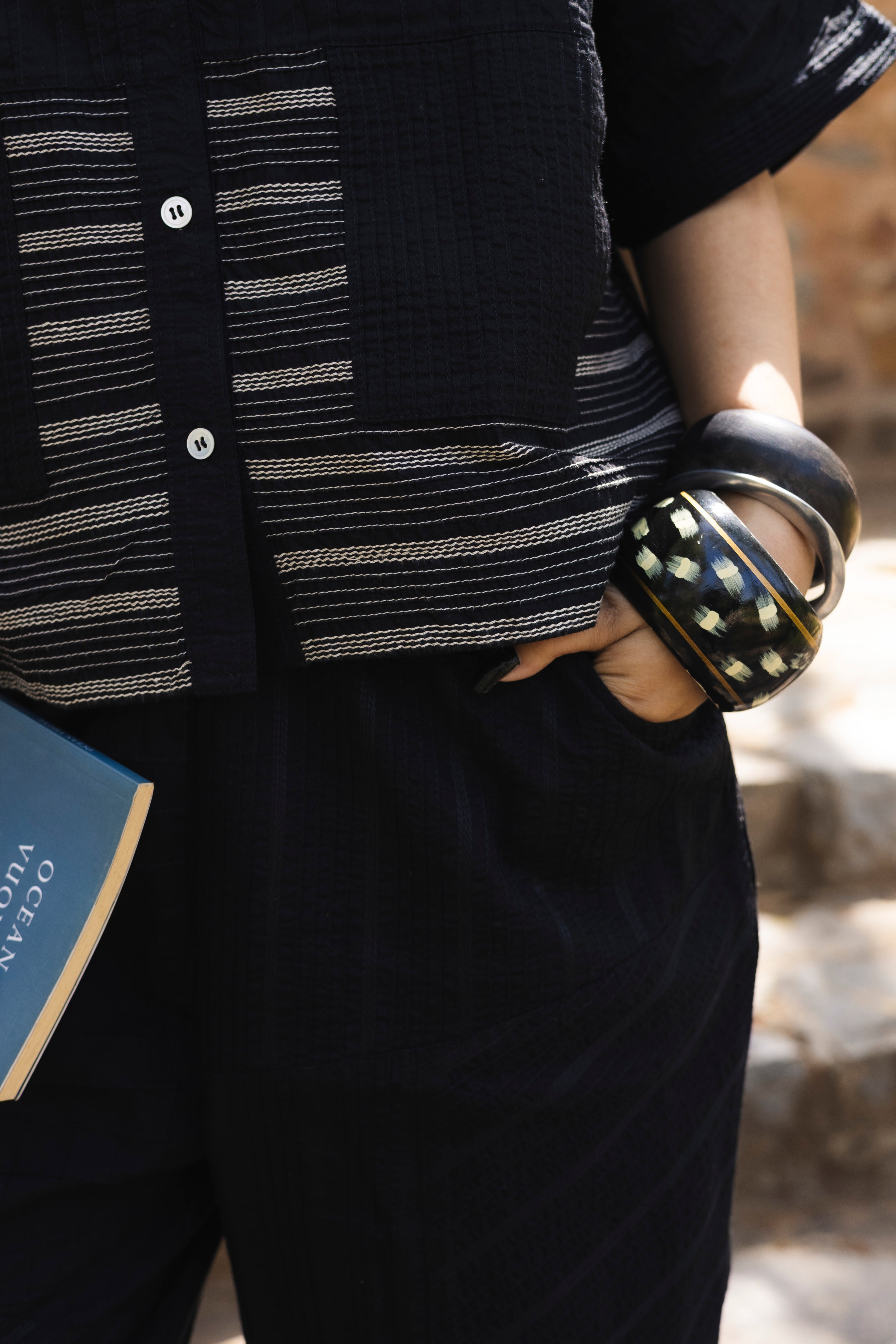 Kyoto Summer Shirt and Trouser Black