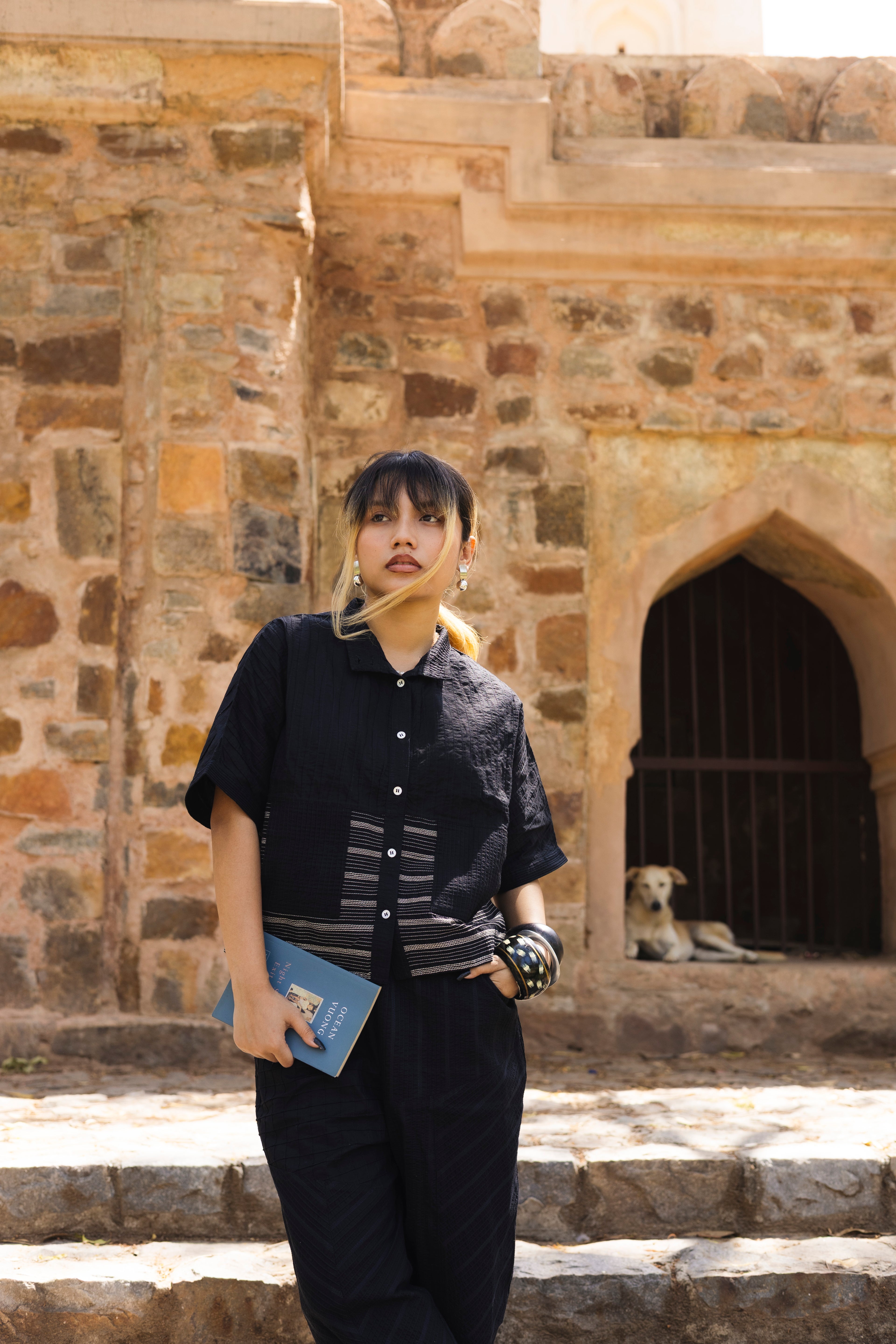 Kyoto Summer Shirt and Trouser Black