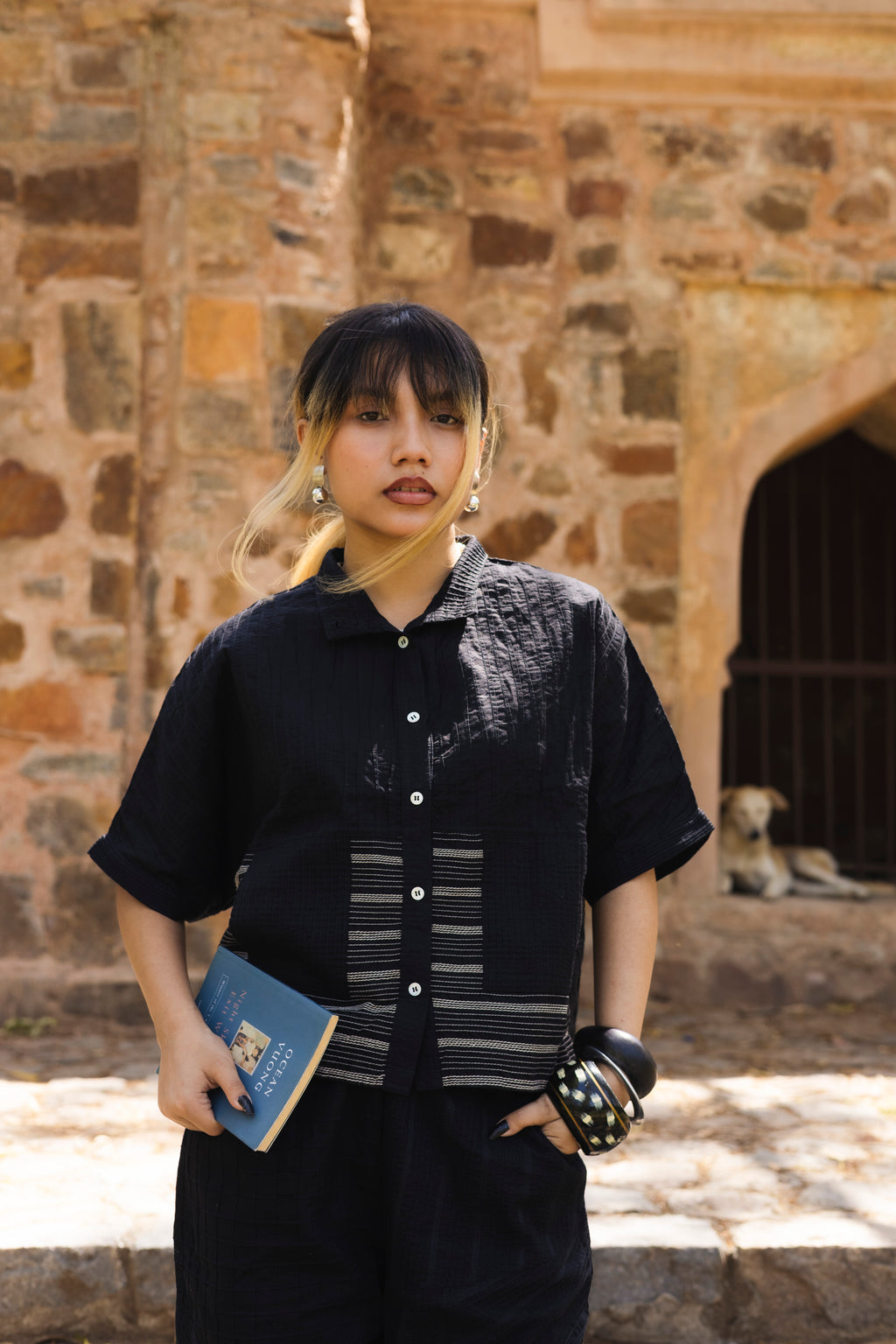 Kyoto Summer Shirt and Trouser Black
